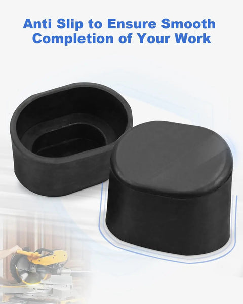 Heavy Duty Anti Slip Table Saw Stand Rubber Foot Pads Replacement Grips with rounded tops for vibration damping support.