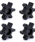 Flexible L110 NBR Rubber Spider Insert For L Jaw Couplings Four Pack Solid Spider Center Inserts Cushions Shock And Vibration In Industrial Machinery Systems Built Tough, four black L110 inserts