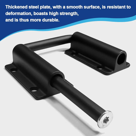 Black Patio Sliding Door Latch 2.36 Inch Loop Lock for Glass Doors, Screen Doors, RV, and Barn Doors, 90 and 180 Degree Swing