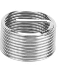 Close-up of 10Pcs M18x1.5 Thread Inserts Coil Type Screw Bushing Expansion Tool Heavy Duty Stainless Steel For Repairing Stripped Threads Or Creating New Internal Threads In Metal Workpieces