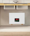 Hassle Free 3000W Electric Tankless Water Heater For Under Sink Mount with digital display, installed under kitchen sink.