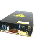 Beefy A20B 1000 07708 Power Supply Unit For CNC Controls, Ready To Drop In, Complete Assembly, Used Good Condition, Industrial Grade Power Module With Solid Performance And Easy Plug In Setup. Black metal CNC power supply unit with warning symbol, 7 lb.
