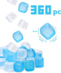 360 Pack Reusable Ice Cubes For Camping And Ice Baths, 12 Lb Set For Muscle Recovery, Facial Cooling, No Wet Mess, Easy Aromatherapy