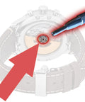 7 Prongs Watch Movement Rotor Tool for Precise Assembly and Repair in action on watch mechanism