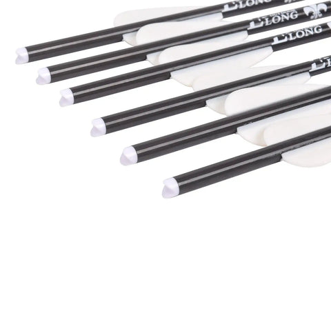 16 Inch Mini Crossbow Arrows Carbon Bolts Set Of Six For Pistol Crossbows micro diameter design with half-moon nocks