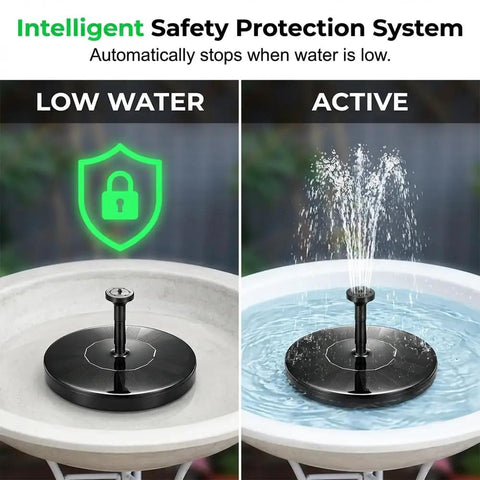 Floating Solar Water Fountain With Six Nozzles For Garden Pond Pool And Outdoor Use Upgraded 2026 Black Six Point Three Inch Operation in bird bath.