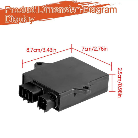 Ignitor CDI Box Replacement For YFM350 Big Bear Wolverine Kodiak 400 4SH-85540-00-00 dimensions diagram with connectors