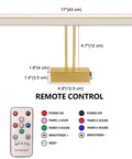 Rechargeable Picture Light With Remote And Timer For Wall Photo Frames 17 Inch LED Display Lamp Rotatable Head dimensions