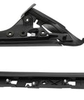 Windshield A-pillar trim molding set, side view, black plastic for 2011–2019 Ford Explorer, right front