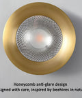 12 Pack Real Deal Copper LED Recessed Ceiling Lights, 12W Dimmable Downlights with honeycomb anti-glare design.