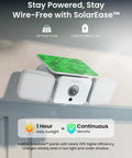 All In One Solar Floodlight Camera With 2K Clarity, Up To 1000 Lumens Motion Activated Light And Siren, Wireless Outdoor Security