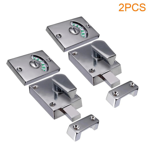 Door Lock Indicator For Public Restrooms Vacant Engaged Chrome Latch Deadbolt Privacy Lock 2 Pack