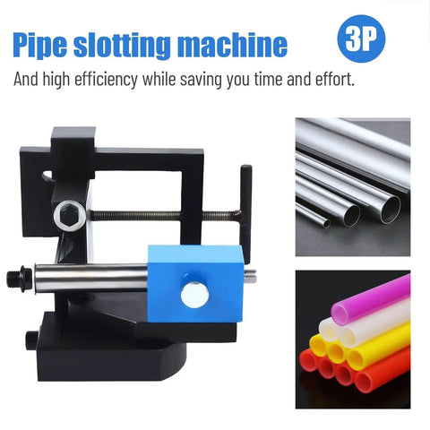 Adjustable Heavy Duty Pipe Notcher And Tube Cutter 0 To 50 Degrees Punch Tool For 19 To 76 Mm Metals Wood shown as pipe slotting machine.