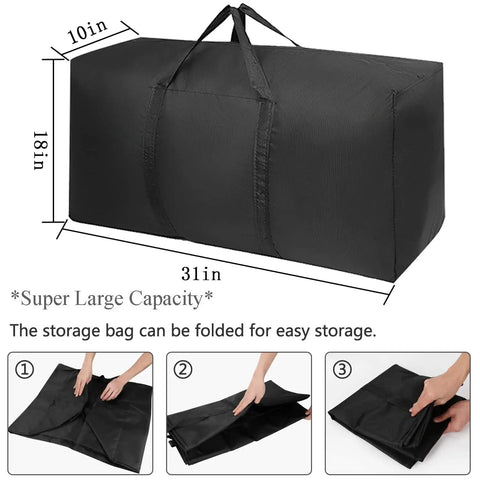 Extra Large Moving Bags With Strong Zippers And Handles For Clothes Storage And Moving, 31x18x10 Inches, foldable for easy storage