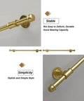 Heavy Duty Gold Wrought Iron Handrail For Indoor Outdoor Stairs No Hassle Mount Gear Solid Anti Rust Wall Support Bracket close-up detail on stable design