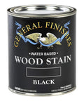 Go-To Water Based Wood Stain In Rich Black Finish, 1 Quart, Indoor Use Only, Low Odor Low VOC, Water Cleanup, Nonflammable