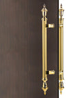 Vintage Style Stainless Steel Heavy Duty Barn Door Handle Set For Front And Back Doors Back To Back Pull And Push Design Cabinet