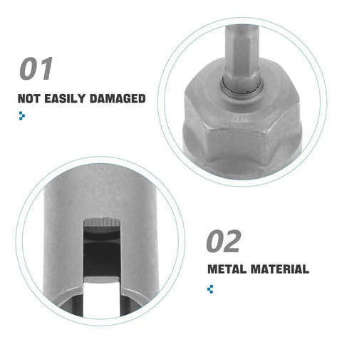 Hex Shank Slotted Wing Nut Socket Wrench For Hurricane Shutters And Panel Nuts close-up of durable metal material showing slotted design.