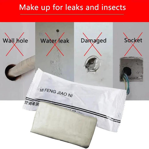 Waterproof Sealing Clay for Quick Wall Hole Repair and Gap Fill, Flame Retardant Mastic for Drywall and Pipe Openings, Flexible Patch