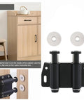4 Pack Magnetic Cabinet Latches with Double Round Head Touch Catch Push to Open No Handle Needed Release Opener and Cabinet Setup