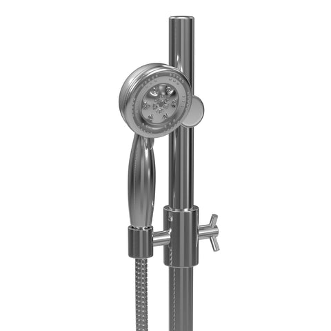 Rain Shower Head With Handheld Sprayer Set, 8 Inch Chrome Showerhead And Hose, 5 Function Hand Sprayer on Adjustable Slide Bar