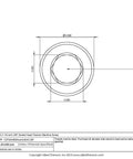 Technical drawing of Pack Of 20 True Titanium Socket Head Machine Screws, 0-80 Size, One Quarter Inch UNF, Grade 2 CP Titanium.