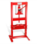 DNA Motoring 6-Ton hydraulic H-frame shop press, red metal with base plates