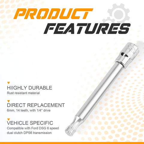 Product features of Dual Clutch Transmission Reset Tool For Ford Focus DPS6 6DCT250 DSG Unlatch Kit with 6mm, 14-spline socket