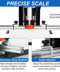 Manual hinge drilling machine for woodworking with aluminum alloy body and 50 cm adjustable scale