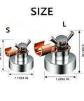 Heavy Duty Welding Ground Clamp With Strong Magnet And Copper Connector For Fast Secure接地 on metal table sizes S and L shown.