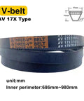 2 Pack Raw Edge Cogged V Strap Drive Rubber Tooth Conveyor Belt 686mm To 980mm Range With 17X Drive Cog And Customizable Length For Heavy Duty Industrial Conveying, AV 17X belt roll