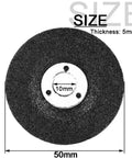 Heavy Duty 2 Inch Die Grinder Grinding Wheels Set With Depressed Center Type 27 Discs 3/8 Inch Arbor And 1/4 Inch Mandrel For Metal And Stainless Steel 15 Pack Pro Grade Construction For Drill Rotary Tool showing wheel dimensions