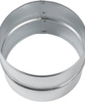 Durable 6 Inch Galvanized Steel Duct Connector For Round Vent Ducts, Metal Vent Coupler And Hose Adapter, Galvanized Pipe Connector For Easy Extensions, Secure Leak Free Fit With 6 Inch Ducting And PVC Or Aluminum Options. 6-inch galvanized steel duct connector for round vent ducts