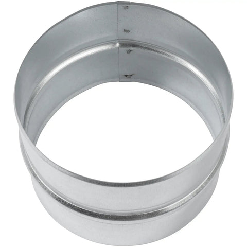 Durable 6 Inch Galvanized Steel Duct Connector For Round Vent Ducts, Metal Vent Coupler And Hose Adapter, Galvanized Pipe Connector For Easy Extensions, Secure Leak Free Fit With 6 Inch Ducting And PVC Or Aluminum Options. 6-inch galvanized steel duct connector for round vent ducts