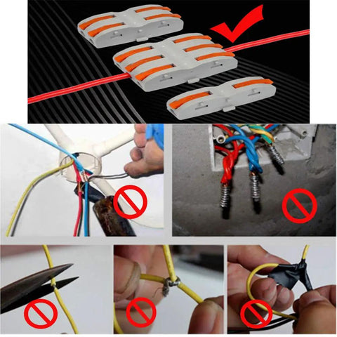 Plug And Play Lever Nut Connector Kit For Quick Wire Splicing One To One Terminal Blocks 42 Pack Multi Function Wire Connectors