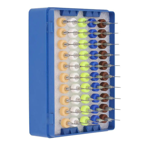 50 Pcs PCB Drill Bits Set 0.5-0.9mm Carbide Spiral Flute Pro Grade Bits in Blue Box
