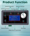 2 In 1 Integrated Stepper Motor Driver And Controller For Nema 17 And Nema 23 Motors With 1 To 128 Microstep Resolution compact LCD control panel