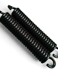 Heavy Duty Extension Springs Pair 11 Inch Hook To Hook 1.94 Inch Outer Diameter 0.33 Inch Chrome Silicon Wire Matched Set close-up view