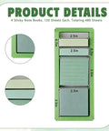 Green Aesthetic Desk Stationery Set With Six Retractable Black Ink Pens 1.0mm Six Correction Tapes And Green Sticky Notes