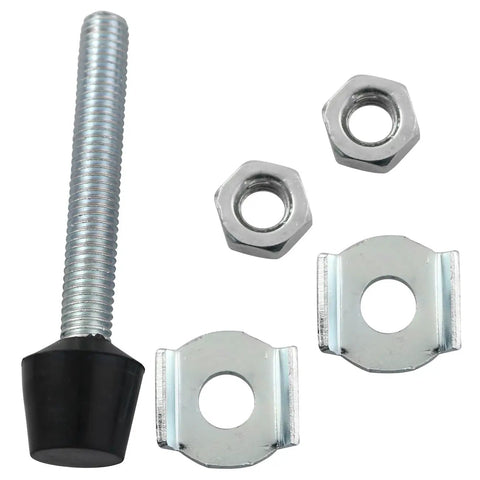 Four Pack Rubber Head Toggle Clamps 70mm M8 Carbon Steel With Soft Pad Clamps, Round Spindle Tip, Heavy-Duty Wear-Resistant Metal, Ideal For Woodworking And Metalworking, Rock-Solid Grip And Precise Alignment, rubber head bolt with nuts and plates