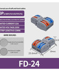 Heavy Duty Screwless Wire Connectors No Sweat Quick Splice Block with 6P terminals for auto and home wiring, 250V rated.