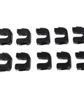 Ford Rear Shelf Clip 10 Pack For Fiesta Mk7 Focus B Max C Max Boot Cover Bracket Retainer 015532109E shown in black plastic