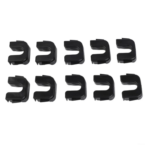 Ford Rear Shelf Clip 10 Pack For Fiesta Mk7 Focus B Max C Max Boot Cover Bracket Retainer 015532109E shown in black plastic