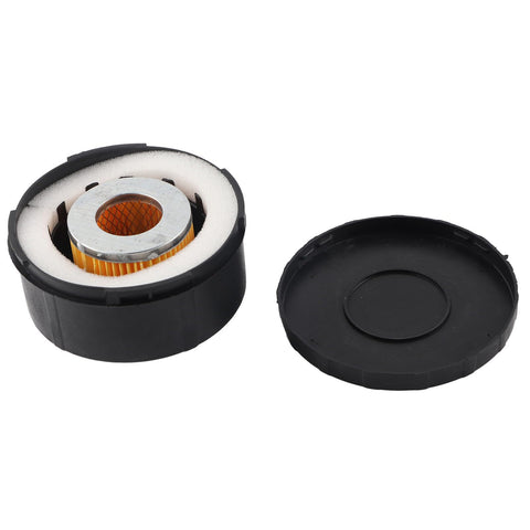 Two Pack Air Compressor Intake Filter Sound Muffler Quieting Kit 3/4 Inch (25mm) components with silencing filter open view
