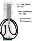 Outdoor Industrial Grade Level 3 Dual EV Charger CCS1 120kW Fast DC Beast With 250A Output, 16.4 Ft Cables, Floor Standing Unit