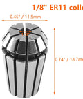 Two Pack ER11 Collet One Eighth Inch High Precision Spring Collet Chuck For CNC Engraving Machines and Milling Lathe Tools