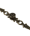 European Carving Handle 8.46 Inch Antique Bronze Cabinet Pulls Zinc Alloy Drawer Pulls with intricate detailing shown horizontally.