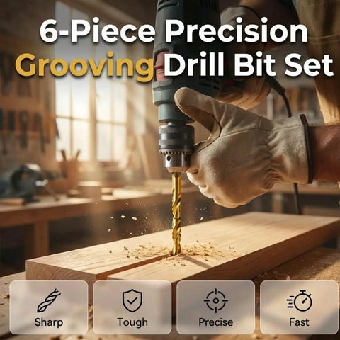 Grab This Top Shelf Six Piece Hss Twist Drill Bit Set Titanium Coated For Knockout Performance On Wood Plastic Aluminum And Thin Metal Boring Carving Cutting Polishing Projects You Will Definitely Nail, drilling in wood.
