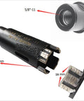 JDK dry diamond core drill bit for granite, 1-3/8 in (35 mm) diameter, 5/8-11 thread, 100 mm length