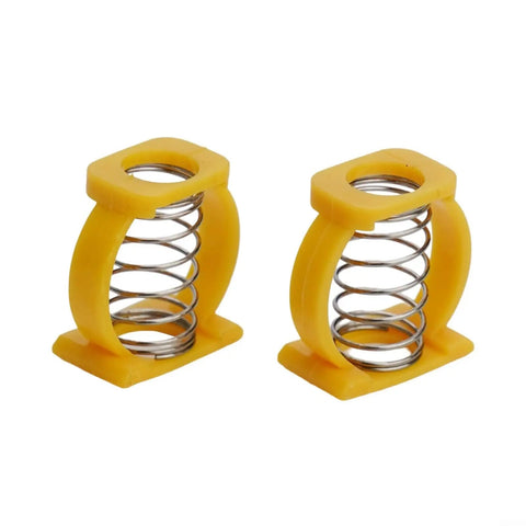 Heavy Duty Yellow Hinge Clamp Spring C Buckle For Brompton Folding Bike Repair Kit Seamless Fit No Tools Needed Plastic Steel Frame Fix Upgrade, pair